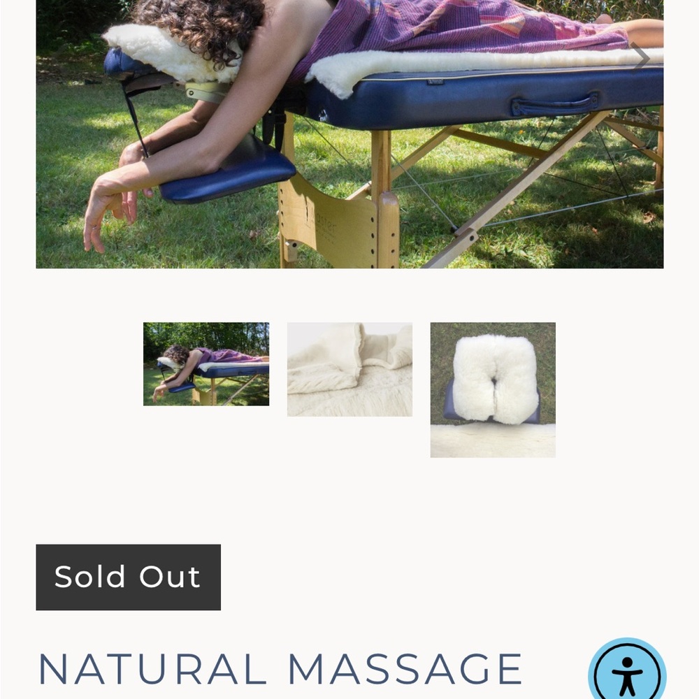 Cream Wool Massage cradle topper - Picture 7 of 7